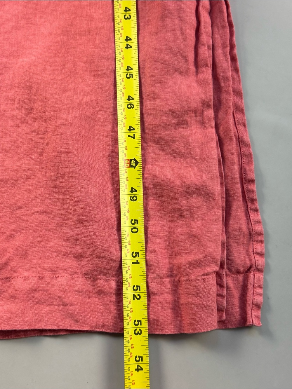 J.Jill 100% Linen Chinese Knot Maxi Dress Coral Pink Coastal Lagenlook Small - Picture 5 of 8